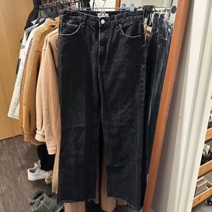 Zara Off Black Wide Leg Jeans